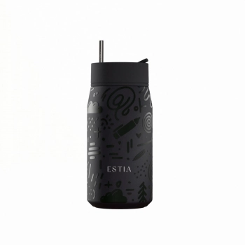 Θερμός-Ποτήρι Ανοξείδωτο Noir Echo Lens Save The Aegean Estia 360ml 01-42943