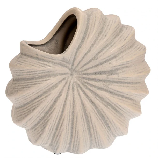 Βάζο Κεραμικό Κοχύλι Γκρι 20x11x20εκ. iliadis 90075