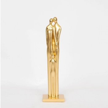 Διακοσμητικό Επιτραπέζιο Ζευγάρι Polyresin Χρυσό 7,5x5,2x28εκ. ESTHETI 752-27129