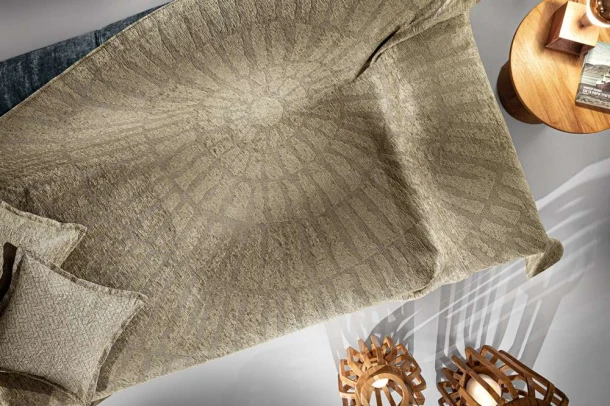 Ριχτάρι Πολυθρόνας Polycotton Chenille Siren Natural 180x150εκ. Guy Laroche