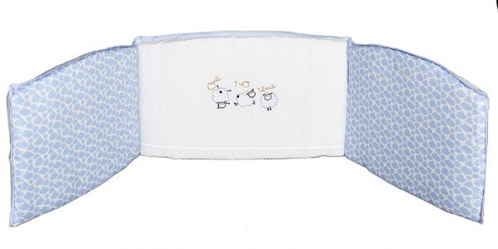Πάντα Κούνιας Βαμβακερή 35x195εκ. Sheep Σιέλ 70292