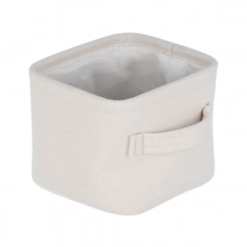 Κουτί Οργάνωσης Μπάνιου Υφασμάτινο Ivory Estia 13,5x12,5x10,5εκ. 02-18870
