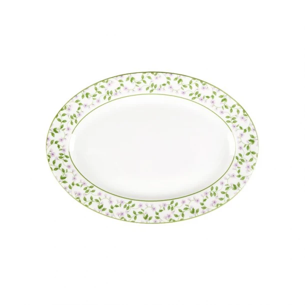 Πιατέλα Σερβιρίσματος Οβάλ Πορσελάνης Λευκή Με Λουλούδια Floral 25εκ. Oriana Ferelli PR23245008