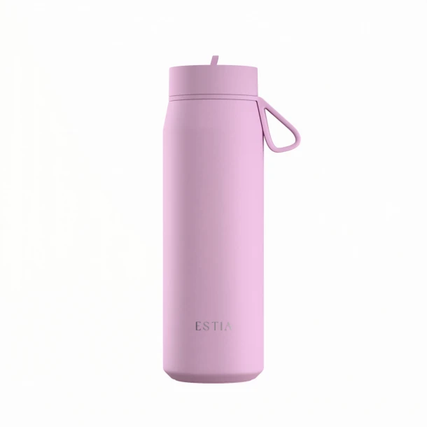 Θερμός Με Καλαμάκι Ανοξείδωτος Lavender Pulse Save The Aegean Estia 500ml  01-42240