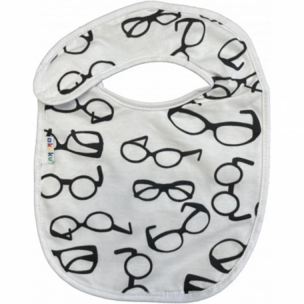 Σαλιάρα Αδιάβροχη Βαμβακερή Mε Velcro Γυαλιά akuku A1300