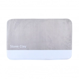 Ταπέτο Μπάνιου Αντιολισθητικό 50x80x2εκ. Stone Clay Με Αφρό Μνήμης Tone Lab Estia 02-40277