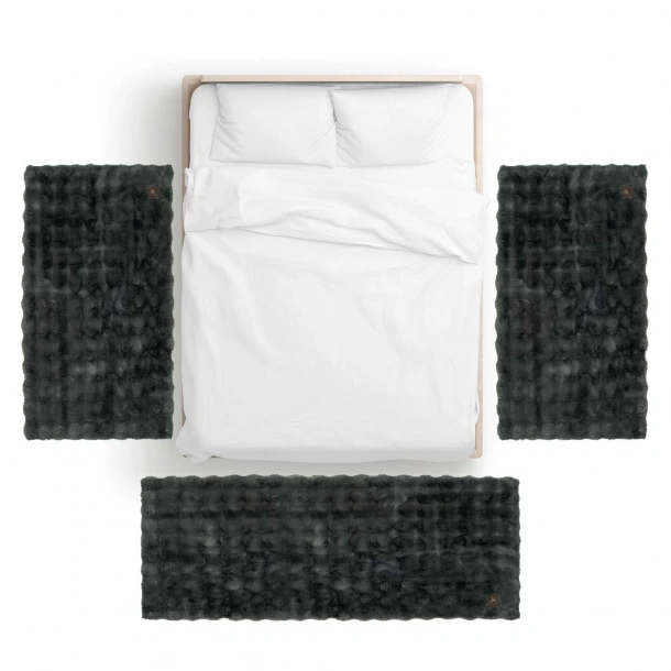 Χαλί Faux Fur 75x200εκ. Essential 3125 Graphite Greenwich Polo Club