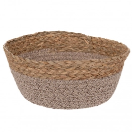 Καλάθι από Σχοινί Και Ψάθα Γκρι-Μπεζ iliadis 24x12εκ. 93046