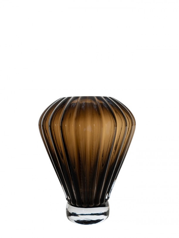 Βάζο Χειροποίητο Φυσητό Γυαλί Καφέ 20x25εκ. Zen Collection 25.43.52177