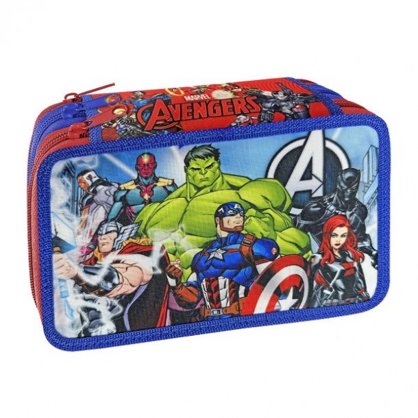 Κασετίνα Τριπλή Γεμάτη 12,5x7x19,5εκ. Avengers 50-2797