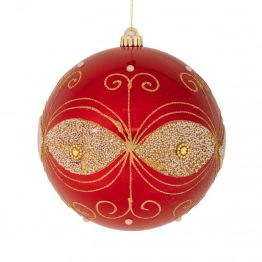 Χριστουγεννιάτικη Μπάλα Πλαστική Περλέ Κόκκινη 15εκ. iliadis 90964