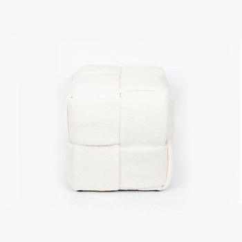 Σκαμπώ Μπουκλέ Λευκό 38x38x40εκ. ESTHETI 750-12012