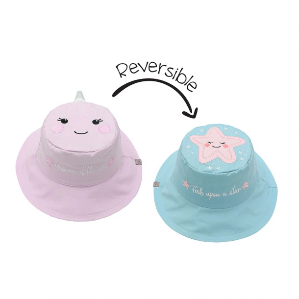 Καπέλο Διπλής Όψης UPF50 2-4Ετών Narwhal-Starfish FlapJackKids FJKSH809M