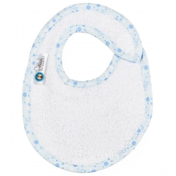 Σαλιάρα Βαμβακερή Μικρή Λευκή Lapyco Σιέλ 18082