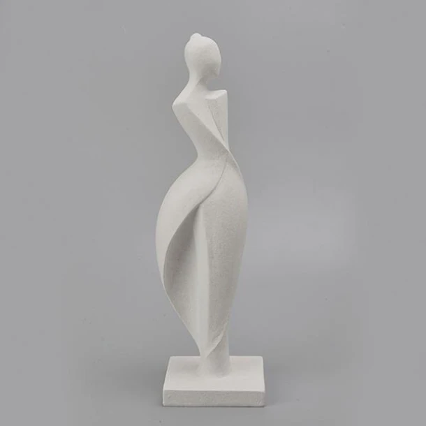 Διακοσμητική Επιτραπέζια Γυναικεία Φιγούρα Polyresin Ιβουάρ 10,2x8,7x34εκ. ESTHETI 752-27133