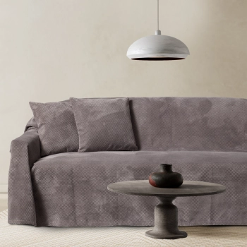 Ριχτάρι Polyester-Flannel Τριθέσιος 180x300εκ. Dark Grey 0306 Das Home