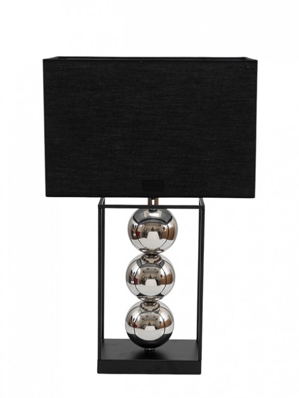 Φωτιστικό Επιτραπέζιο Μεταλλικό Μαύρο-Ασημί 55εκ./20x34x22εκ. Zen Collection 25.51.52325