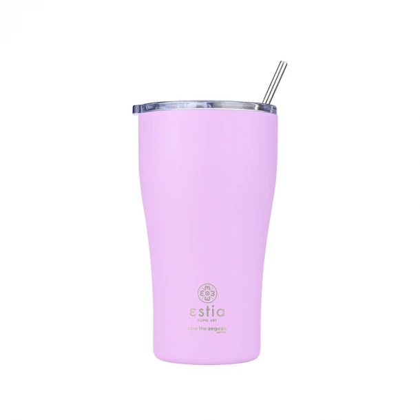 Θερμός-Ποτήρι Ανοξείδωτο Lavender Purple Save The Aegean Estia 500ml-9x16εκ. 01-23195