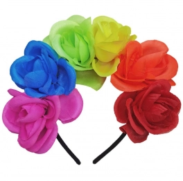 Στέκα Με 6 Πολύχρωμα Λουλούδια 20x18εκ. Carnavalista 3-2697