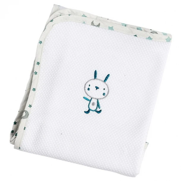 Πάνα Πικέ Βαμβακερή Bebe Κουκουτσάκι 80x80εκ. Fly Me Mint 30906
