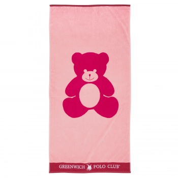 Πετσέτα Θαλάσσης Βαμβακερή 70x140εκ. Beach Towels 3896 Κόκκινη-Ροζ Greenwich Polo Club Junior