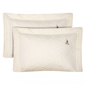 Ζεύγος Μαξιλαροθήκες Microfiber 50x70+8εκ. Classic 2352 Εκρού Greenwich Polo Club