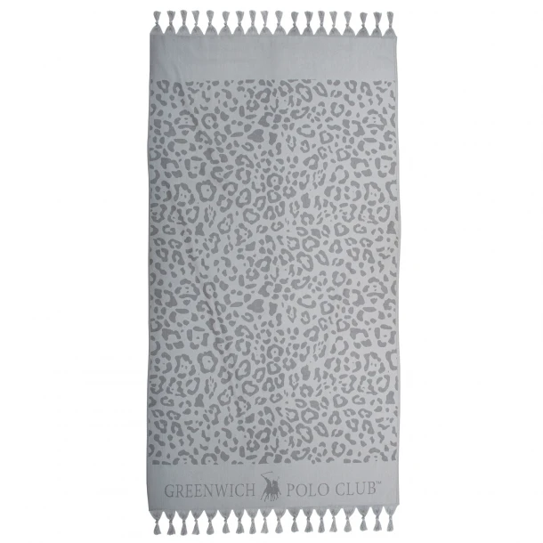 Πετσέτα Θαλάσσης-Παρεό Βαμβακερή 90x170εκ. Essential 4061 Γκρι Greenwich Polo Club