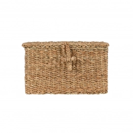 Καλάθι Οργάνωσης Με Καπάκι Ψάθινο Nerina Natural Estia 25x14x15εκ. 02-41670