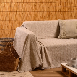 Ριχτάρι Polycotton Πολυθρόνας 180x180εκ. Ophelia Beige Melinen 20003528