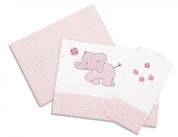 Σετ Σεντόνια Βαμβακερά Κούνιας 120x170εκ. Ελεφαντάκι 17 Dimcol