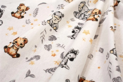 Πάνα Χασές Bebe Φανελένια 80x80εκ. Savanna 36 White-Grey DimCol