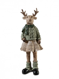 Χριστουγεννιάτικος Διακοσμητικός Τάρανδος Polyester 9,5x8x25εκ. Zen Collection 25.38.52064