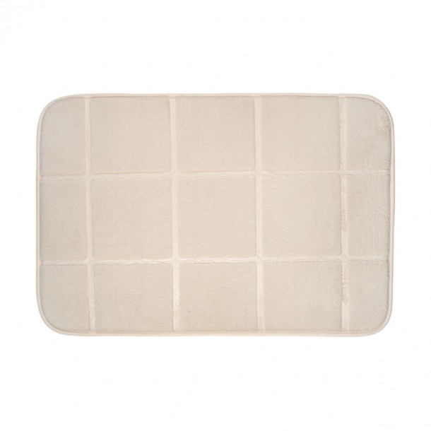 Ταπέτο Μπάνιου Polyester Tiles Taupe 40x60εκ. Estia 02-28534