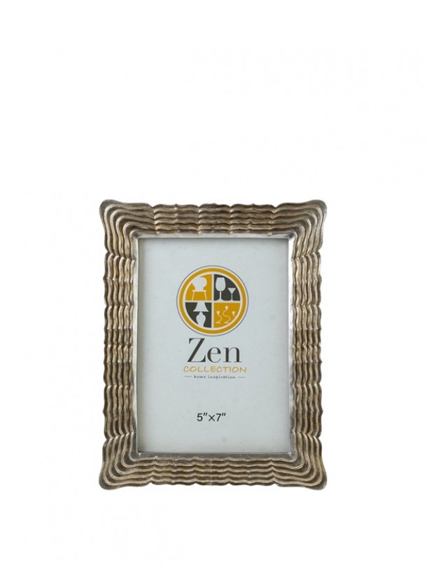 Κορνίζα Polyester Ασημί Με Γραμμές 13x18εκ. Zen Collection 25.12.51482