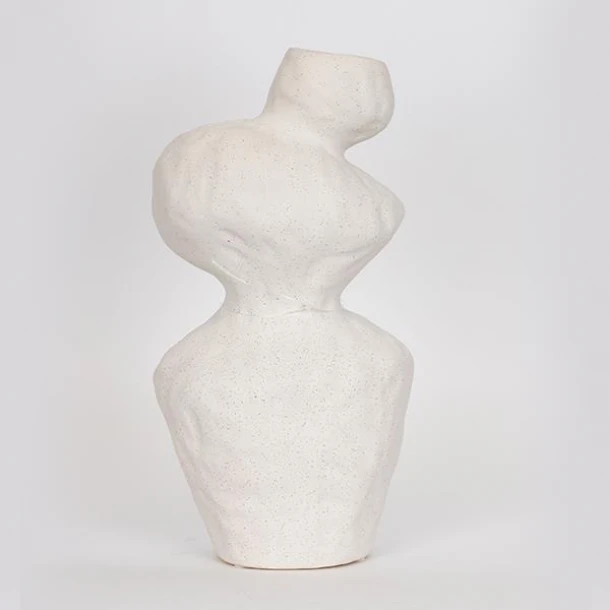 Βάζο Κεραμικό Λευκό 17x13,5x32εκ. ESTHETI 752-20300