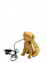 Φωτιστικό Επιτραπέζιο Polyester Χρυσό Σκύλος 13x19,5x22,5εκ. Zen Collection 25.52.52344