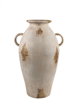 Βάζο Μεταλλικό Μπεζ Αντικέ 26x25x33εκ. Zen Collection 25.17.51539