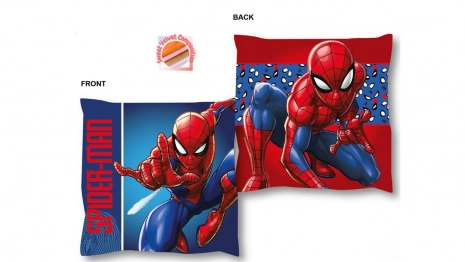 Διακοσμητικό Μαξιλάρι Velboa 38x38εκ. Spiderman 07 Blue Marvel