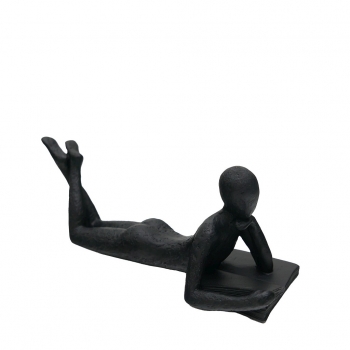 Διακοσμητική Επιτραπέζια Φιγούρα Polyresin Μαύρη ESPIEL 18,5x6,5x7εκ. FAD219