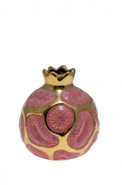 Διακοσμητικό Ρόδι Κεραμικό Πλέγμα Χρυσό-Ροζ 10εκ. Zen Collection 22.19.48323