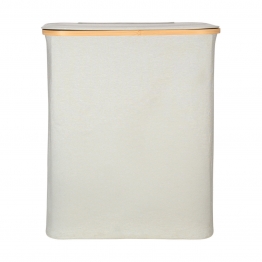 Καλάθι Απλύτων Γκρι Με 2 Mesh Bags & Καπάκι 144lt-56,5x37,5x68εκ. Bamboo Essentials Estia 02-26974
