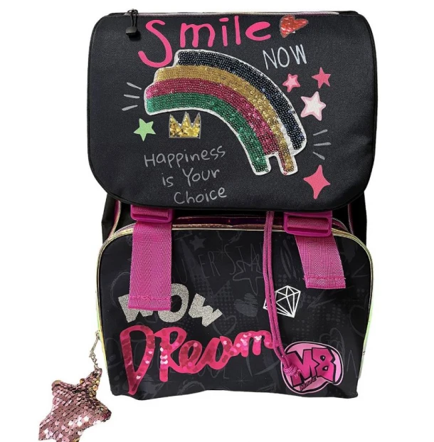 Τσάντα Δημοτικού Smile 28x14x40εκ. Με Ανατομική Πλάτη Justnote 50-3735