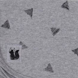 Κουβέρτα 2 Όψεων Αγκαλιάς-Λίκνου Πικέ Βαμβακερή 75x100εκ. Grey Minene 10221003720OS