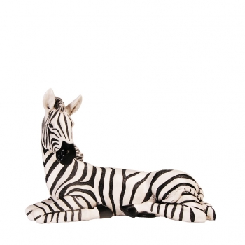 Διακοσμητική Επιτραπέζια Φιγούρα Ζέβρα Polyresin Λευκή-Μαύρη ESPIEL 30x14,5x20,2εκ. CIN107