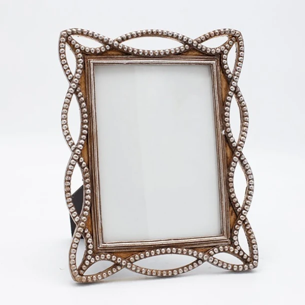 Κορνίζα Polyresin Με Πέρλες Μπρονζέ 15x20εκ. ESTHETI 815-00068