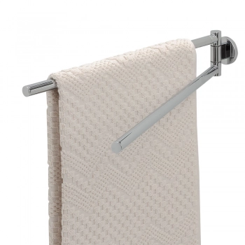 Κρεμάστρα Επιτοίχια Mε Δύο Βραχίονες Για Πετσέτες Μεταλλική Noon Chrome 45,3εκ. Tiger 1321230346ti