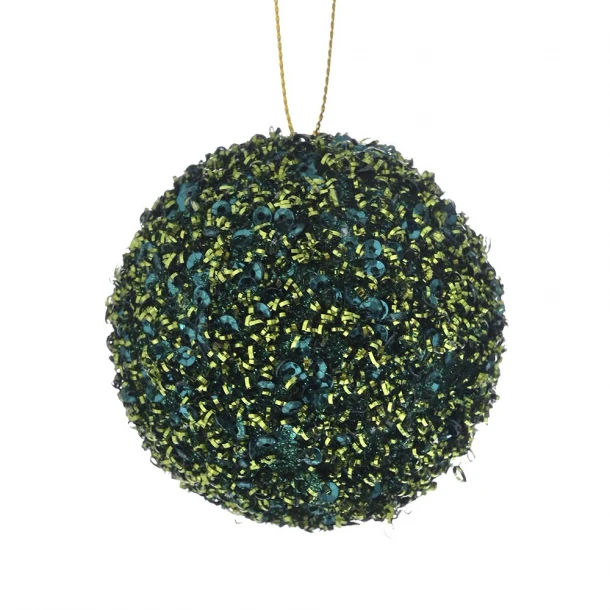 Χριστουγεννιάτικη Μπάλα Polyfoam Σμαραγδί Glitter 6εκ. iliadis 83487