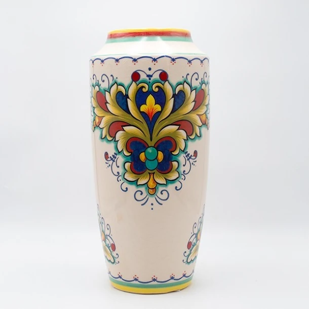 Βάζο Κεραμικό Μπεζ-Multi 18,5x18,5x40εκ. ESTHETI 819-00187