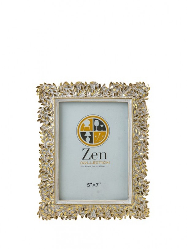 Κορνίζα Polyester Λευκή-Χρυσή 13x18εκ. Zen Collection 25.12.51495