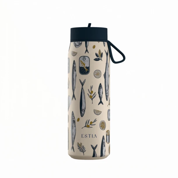 Θερμός Με Καλαμάκι Ανοξείδωτος Salt Life Pulse Save The Aegean Estia 500ml 01-42585